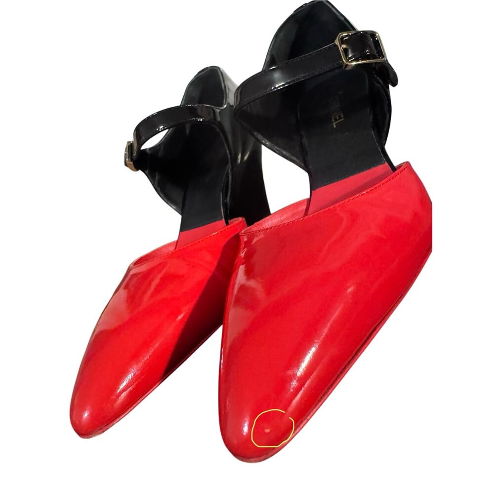Auth. Vintage Chanel Patent Leather Mary Jane Pump Heels Size 36C W/Box - Picture 12 of 16